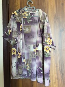 y2k Floral oversized shirt