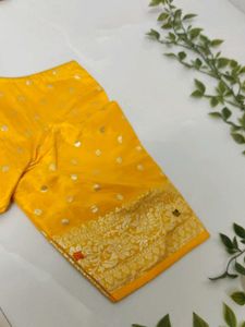 Royal Zari work Yellow saree💚💛✨�