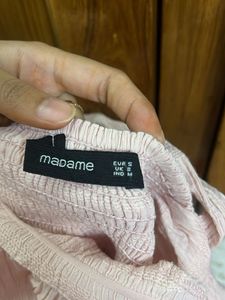 Light Pink Textured Tunic Top