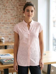 Chic Pink Floral Blouse Top