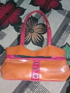 2 HandBags( White And Orange)