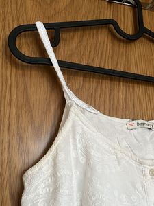 White Embroidered Cami Top