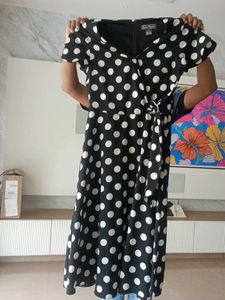Classic Black & White Polka Dot Dress