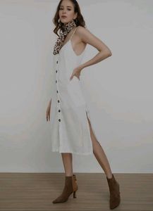 Night Thinking, Daydreaming White Midi Dress