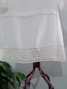 Chic off White Bell Sleeve Tunic