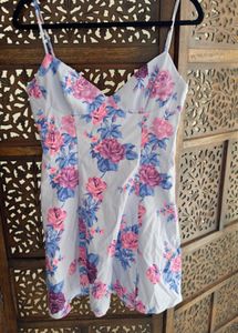 Zara Limited Edition Floral CorsetStyle Mini Dress