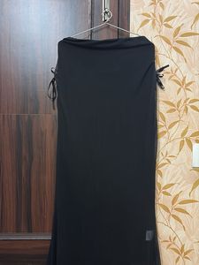 Elegant Black Mesh Ethnic Skirt