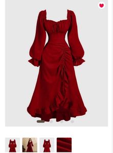 Elegant Red Ruched Midi Dress