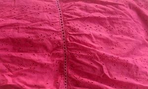 Rose pink schiffli midi dress