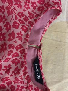 Pink Floral Peplum Top
