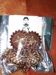 Elegant Maroon Jhumka Earrings