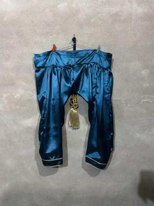 Teal Satin Kurta Set without duppatta