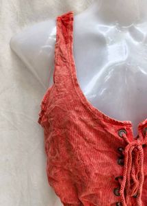 coral crop top