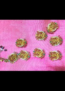 Antique Gold Plated Lakshmi Hair Billai