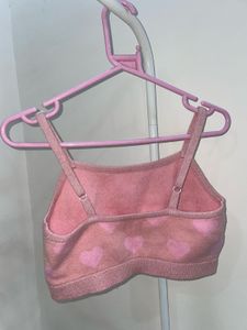Pink Heart Crop Top