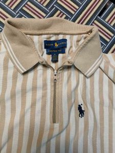 Ralph Lauren Striped Zip Polo Shirt