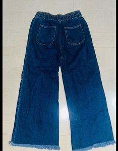 High-Waisted Wide Leg Denim Jeans