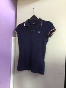 Navy Polo T-Shirt size UK10   EUR36