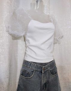 Puff Sleeve Crop Top from Amisu