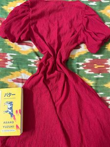 ˚˖𓍢ִ🍓. ݁𐙚Red Puff Sleeved Sweetheart Dress