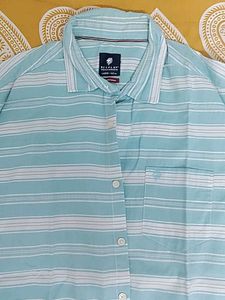 Men's Blue Striped Casual Shirt