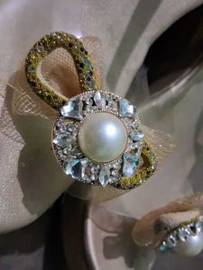 Elegant Embellished Wedge Sandals