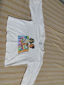 Graphic Print Long Sleeve T-Shirt size m crop tshi