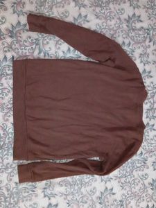 Cute Brown Long Sleeve Top