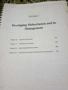 Developing Malocclusion and its Management