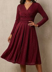 Sparkly Red Wrap Dress