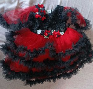Kids Red &amp; Black Tutu Frock, freebie with this
