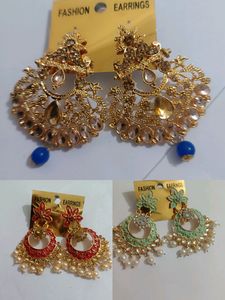 Partywear Earrings 3 Pic Of Combo