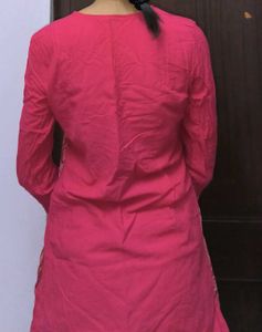 Pink Printed Kurta