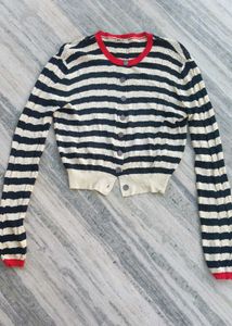 Striped Knit Cardigan