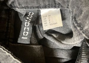 H&amp;M y2k Denim Pleated Mini Skirt High Waisted