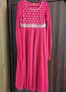 Vibrant Red Ethnic Gown