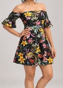 Floral Off-Shoulder Mini Dress