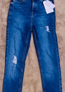 TIFMisguided High Waisted Denim With Spandex Size