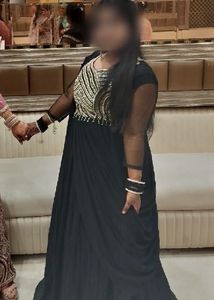 Elegant Black Embellished Gown