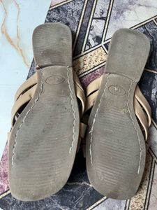 Stylish Beige Crisscross Sandals