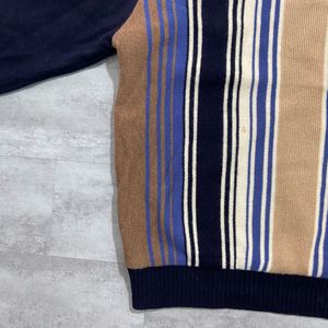 Vintage Striped Turtleneck Sweater
