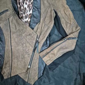 y2k Stylish Asymmetrical Leather Jacket