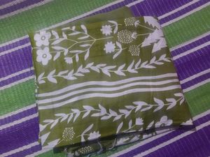 Green Floral Dress Material
