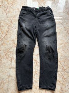Washed Black Denim Jeans