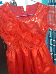 Red Sequin Party Dress