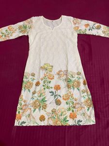 Elegant Floral Print Kurta Set