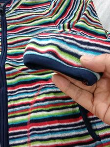 Uniqlo Colorful Striped Fleece Jacket