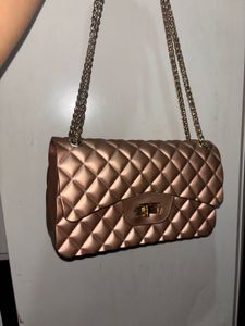Rose Gold Party Wear Sling/hand Bag