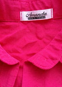 Vibrant Pink Oversized Shirt in Malmal cotton with