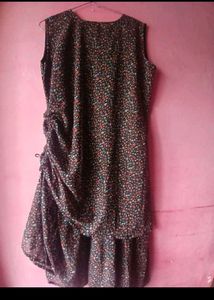 Chic Floral Print Sleeveless Dress